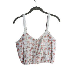 American Eagle Women's Size Small Floral Cropped Top Tank